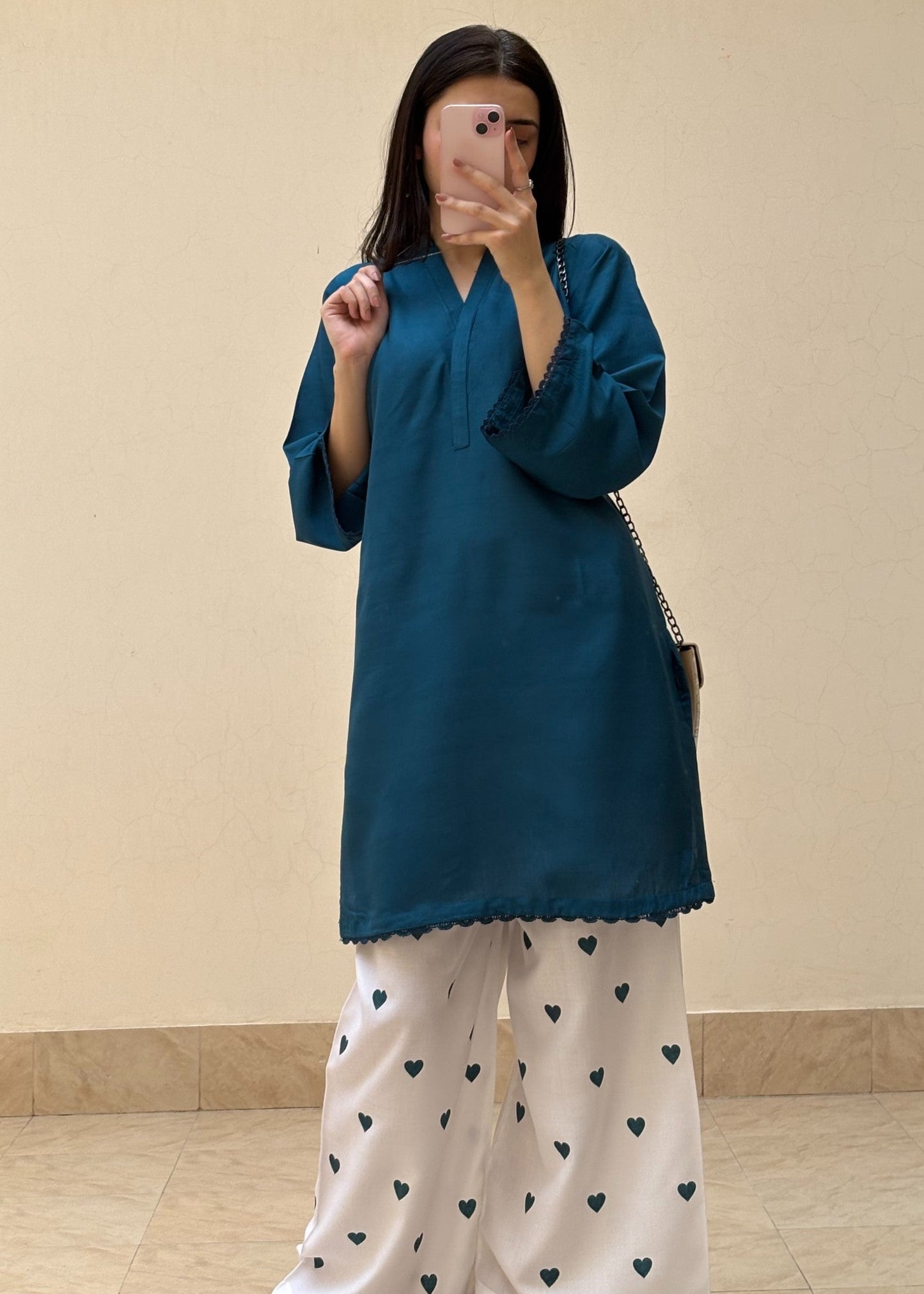 Blue Heart 2-piece eastern suit by Tehzeeb Libas (view 5)