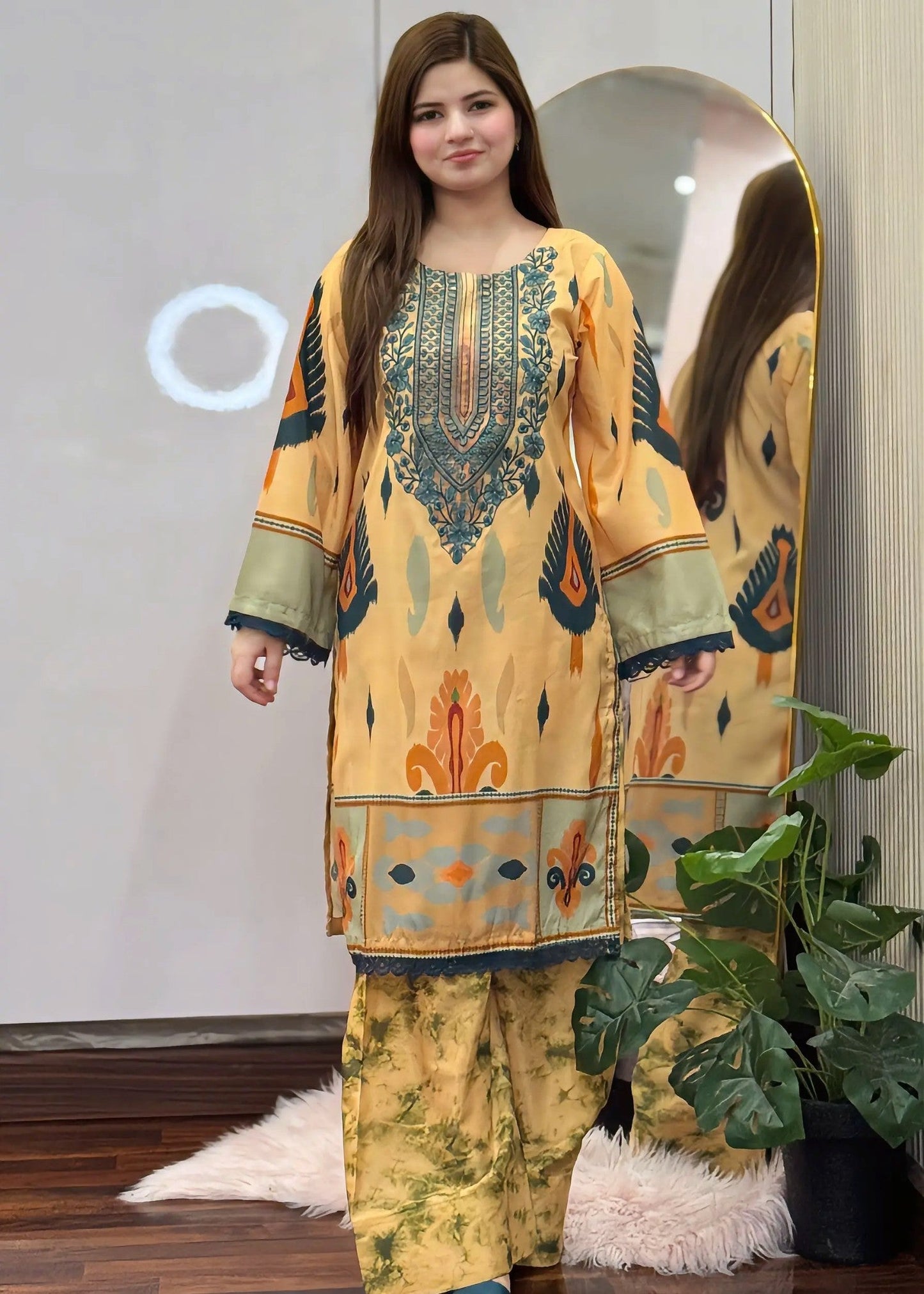 MINSA EMBROIDERED 2PC