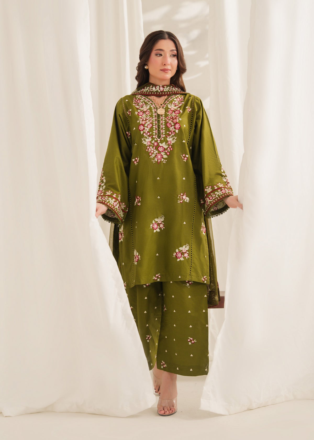 ANARKALI EMBROIDERED 3PC
