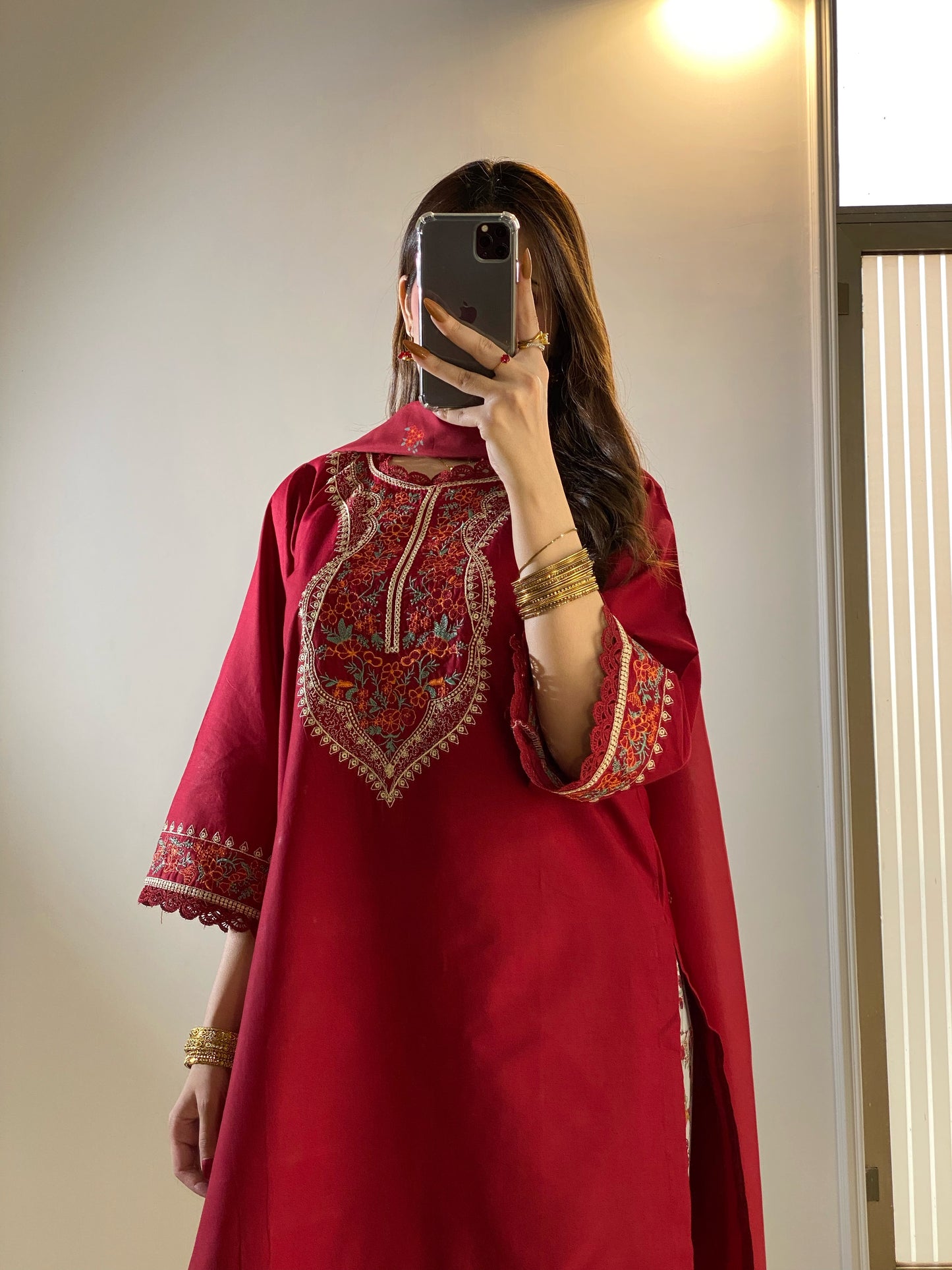 KESAR EMBROIDERED 3PC
