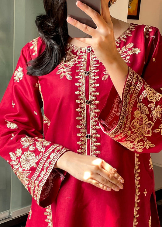 Sajni embroidered 2-piece suit by Tehzeeb Libas (view 2)