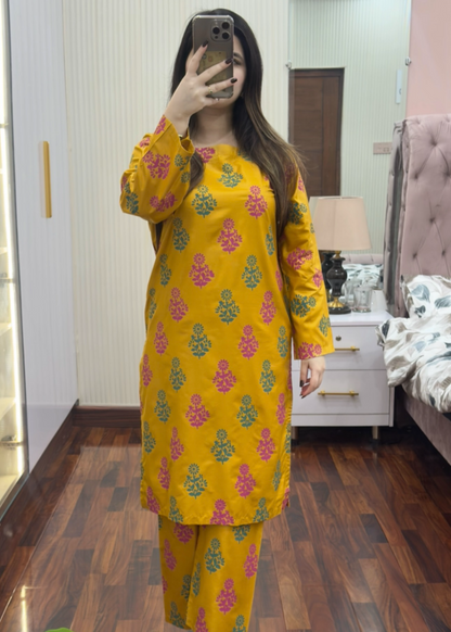 Gulrangi stitched eastern suit by Tehzeeb Libas