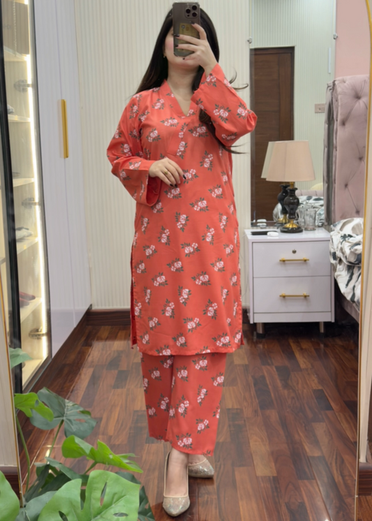 Floral G printed eastern suit by Tehzeeb Libas (view 2)