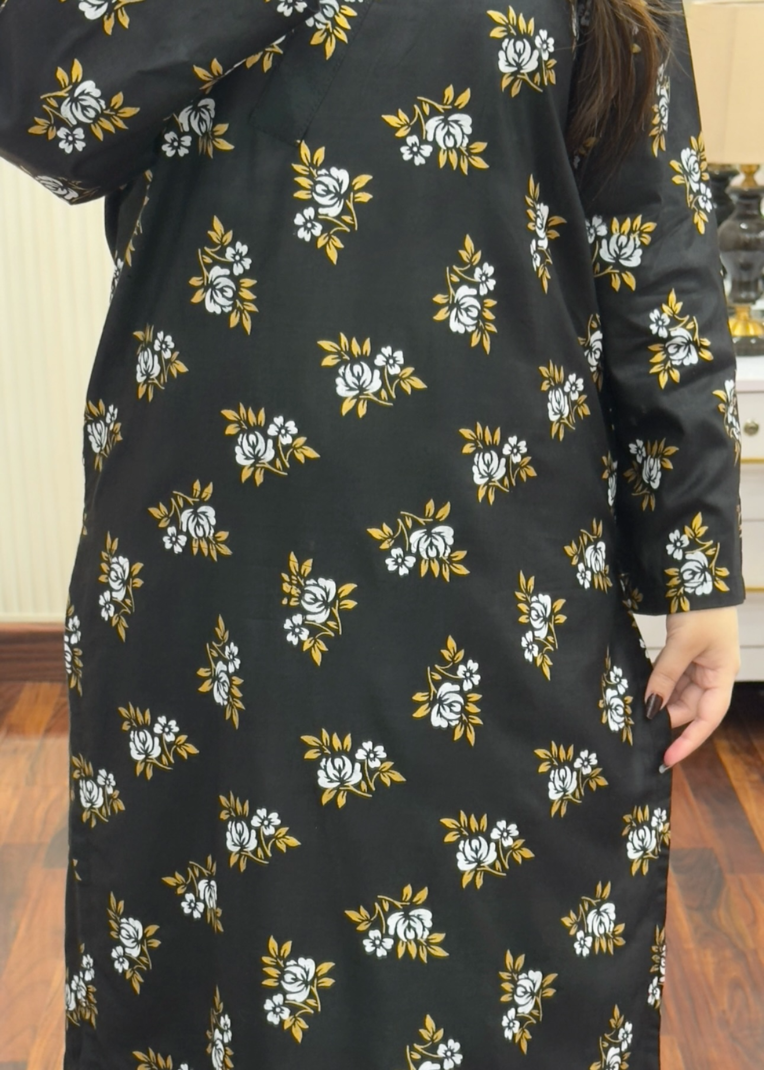 Floral B printed eastern suit by Tehzeeb Libas (view 4)