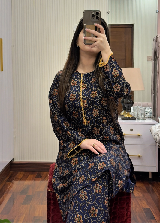 Zarqoon B stitched eastern suit by Tehzeeb Libas (view 2)