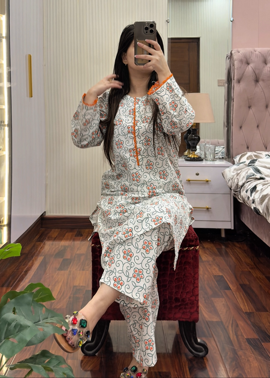 Zarqoon W stitched eastern suit by Tehzeeb Libas (view 2)