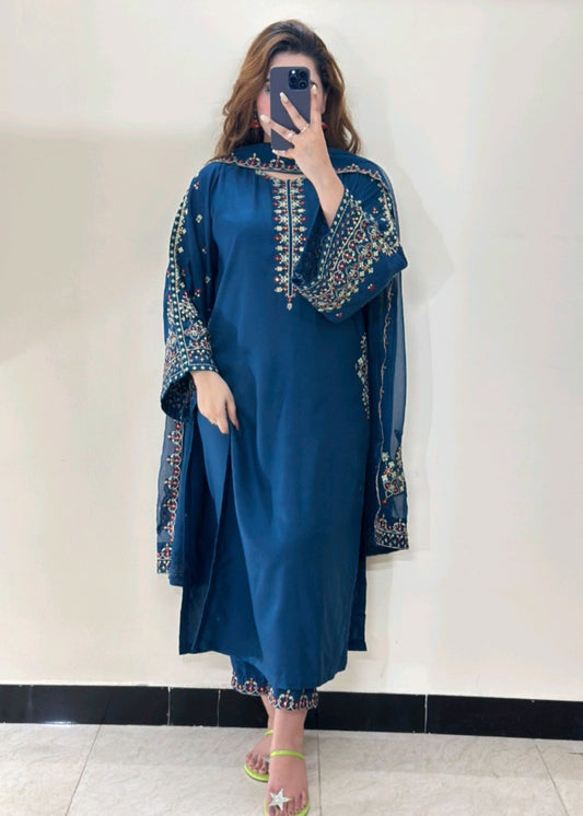 MASHAL EMBROIDERED 3PC