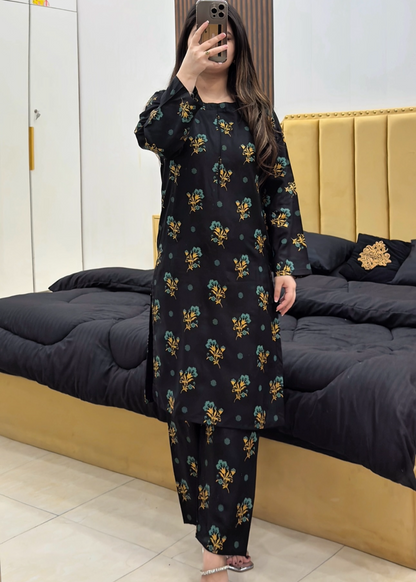 Florals printed eastern suit by Tehzeeb Libas