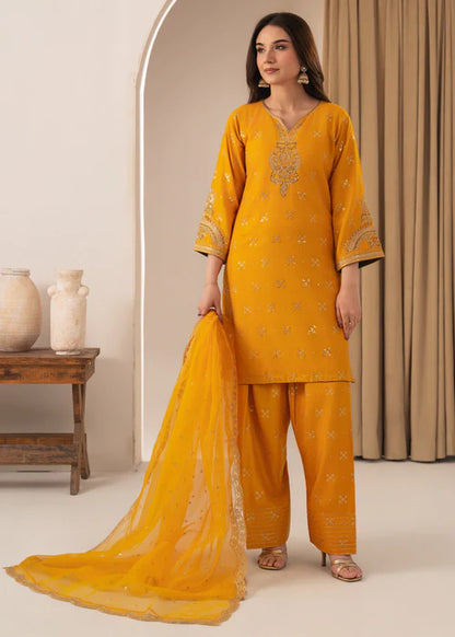 Sona embroidered 3-piece festive suit by Tehzeeb Libas (view 6)