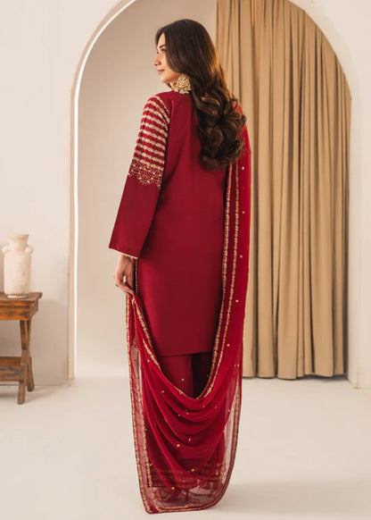 Peacock M embroidered 3-piece festive suit by Tehzeeb Libas (view 6)