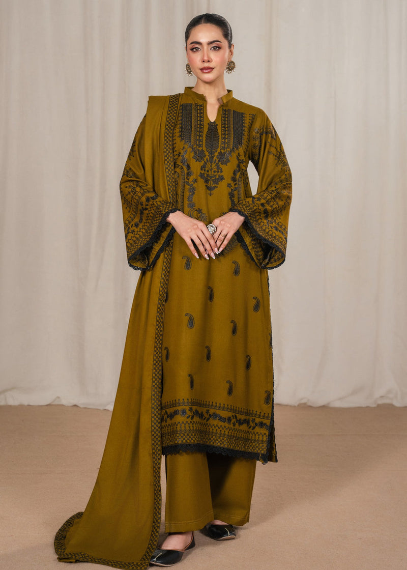 Zaitoon embroidered 3-piece festive suit by Tehzeeb Libas