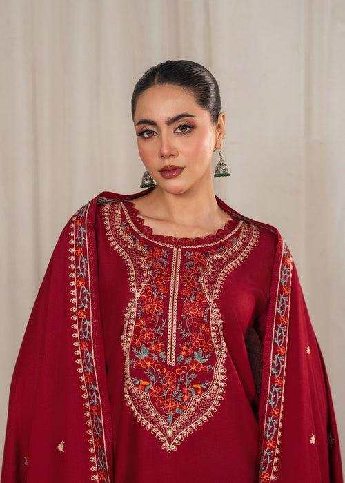 Kesar embroidered 3-piece festive suit by Tehzeeb Libas (view 4)