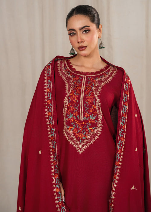 Kesar embroidered 3-piece festive suit by Tehzeeb Libas (view 3)