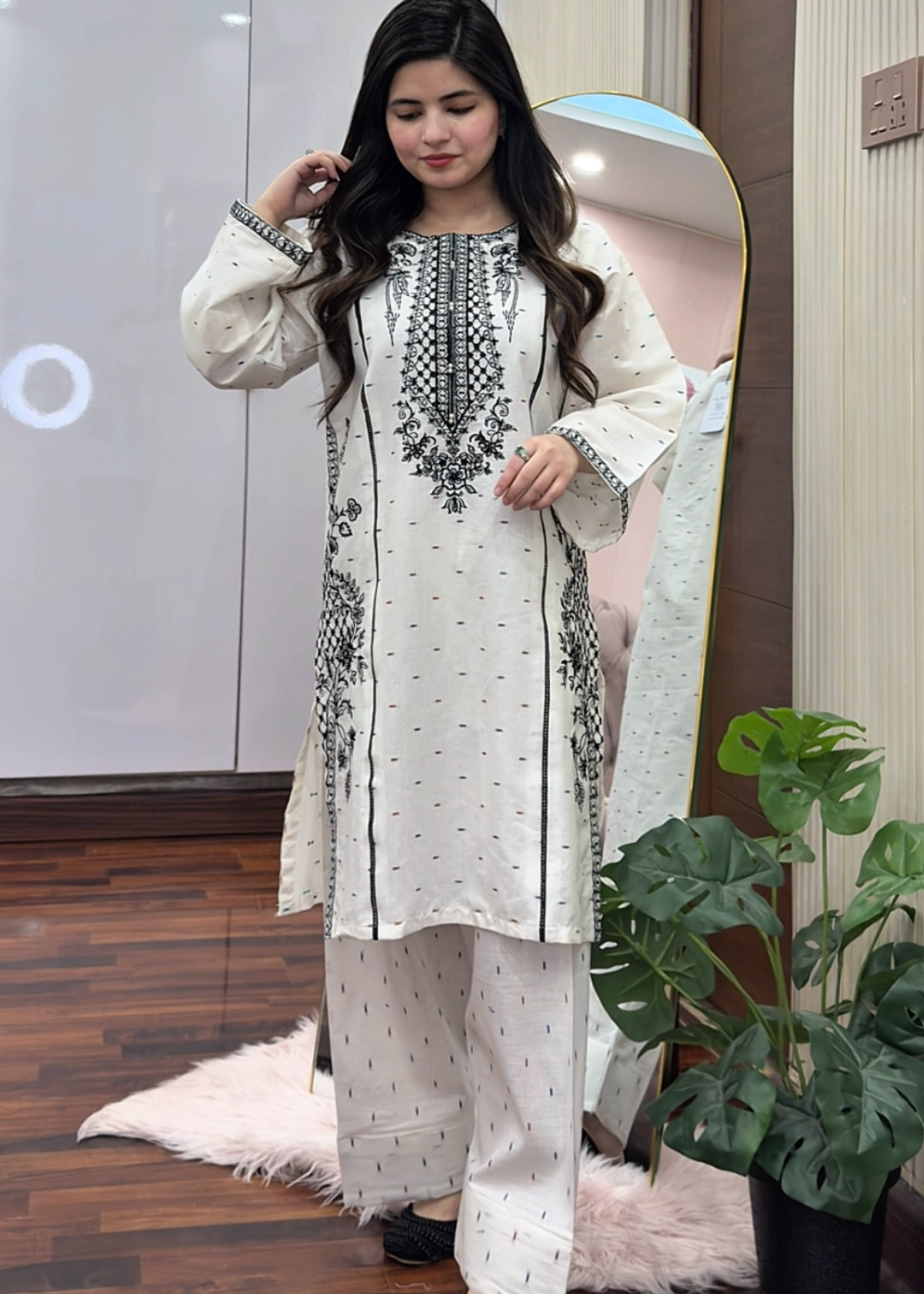 Dove embroidered 2-piece suit by Tehzeeb Libas