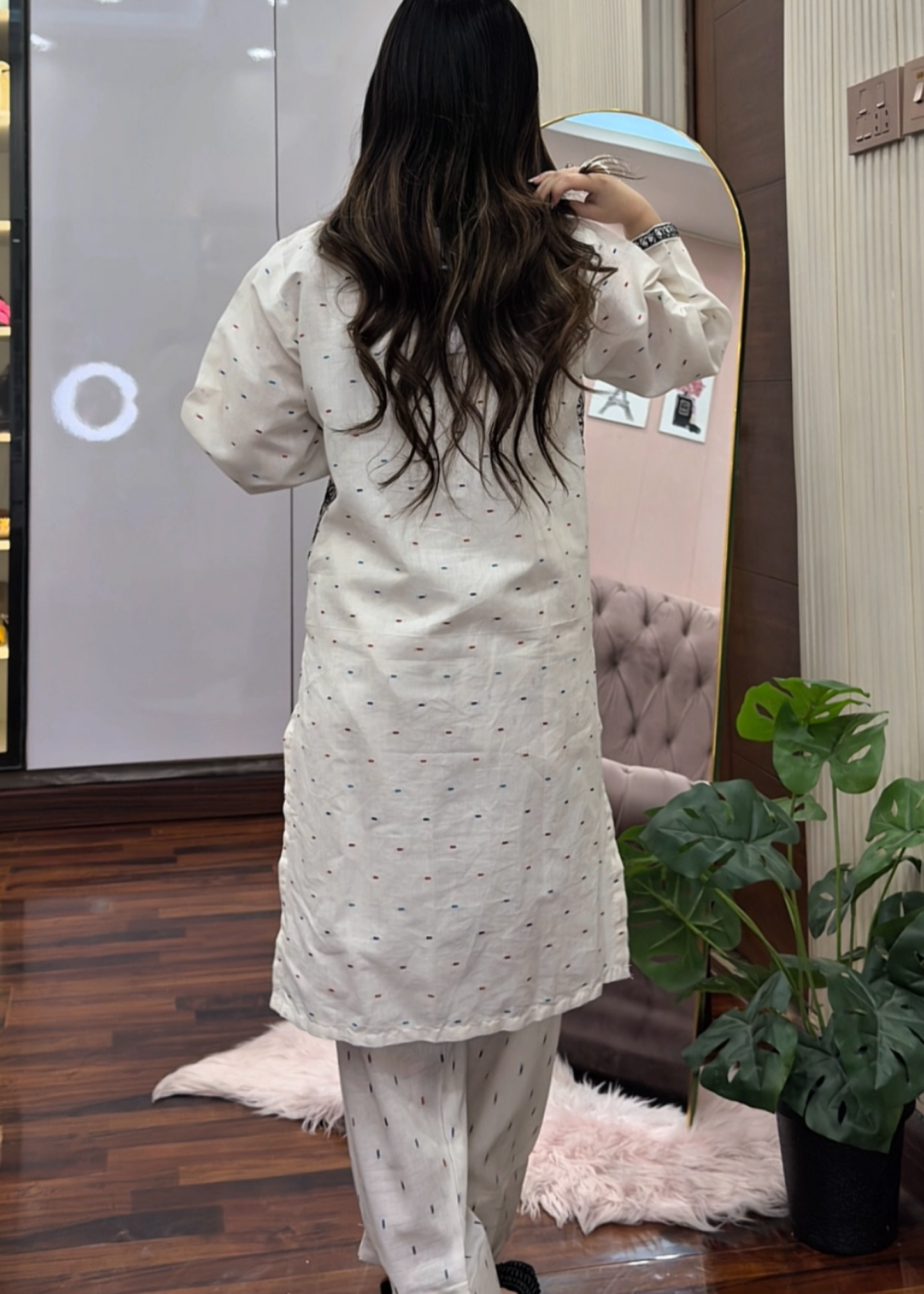 Dove embroidered 2-piece suit by Tehzeeb Libas (view 3)