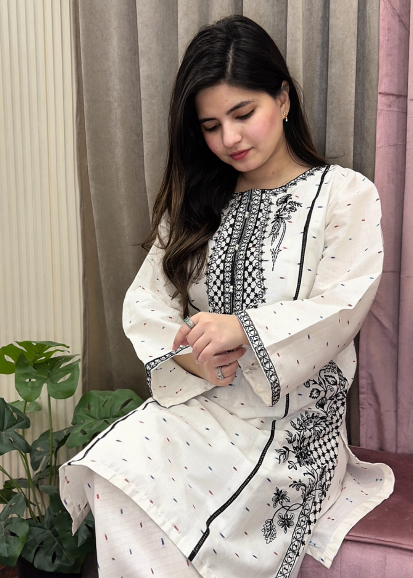 Dove embroidered 2-piece suit by Tehzeeb Libas (view 6)
