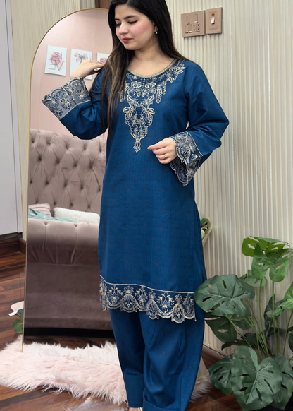 Zimal stitched eastern suit by Tehzeeb Libas