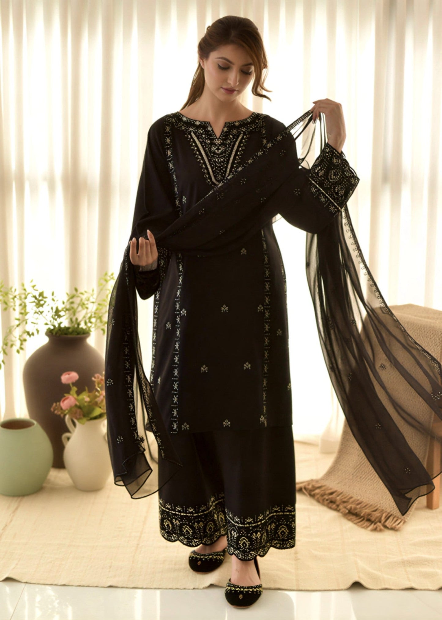 BAREEN EMBROIDERED 3PC