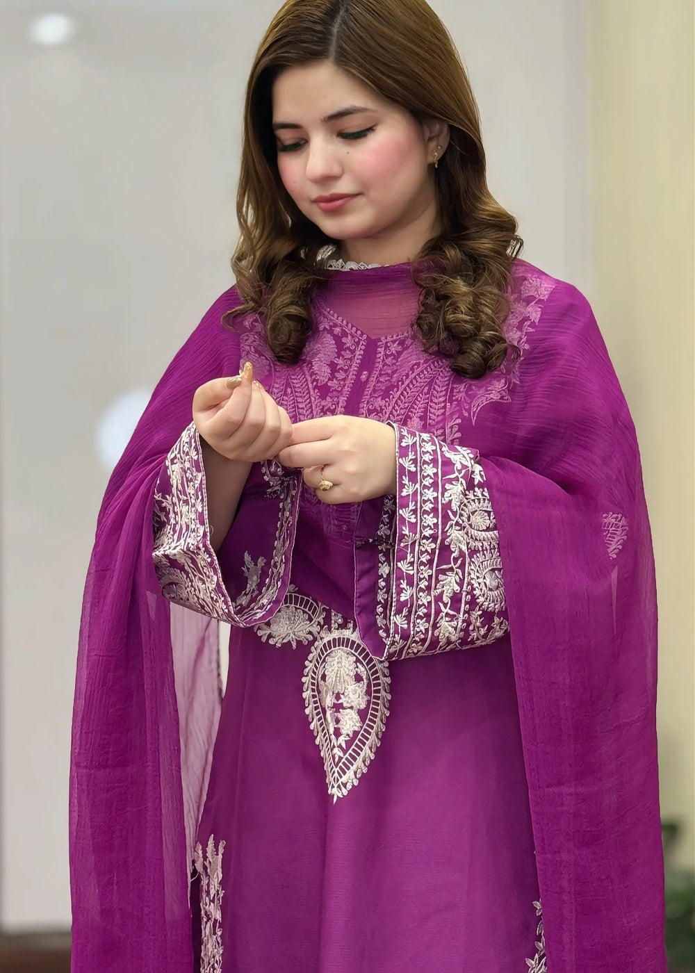 SAPPHIRE PURPLE EMBROIDERED 3PC