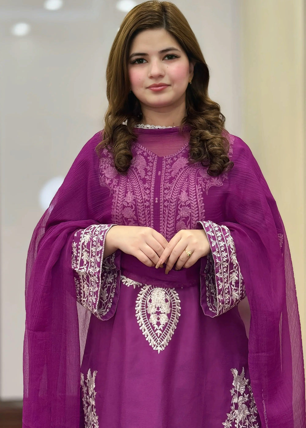 SAPPHIRE PURPLE EMBROIDERED 3PC