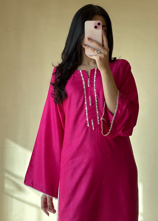 Pink Rose stitched eastern suit by Tehzeeb Libas (view 2)
