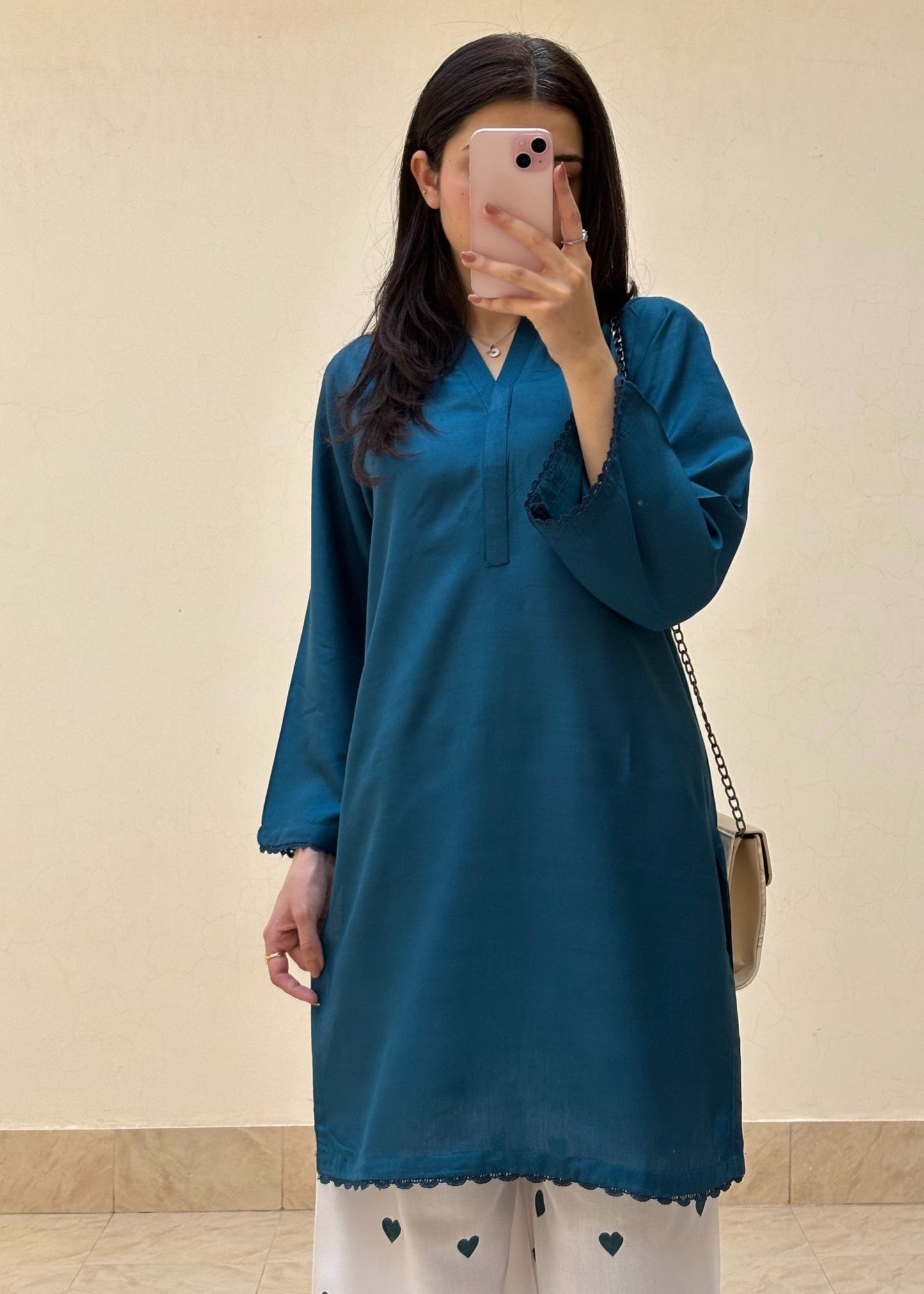 Blue Heart 2-piece eastern suit by Tehzeeb Libas (view 2)