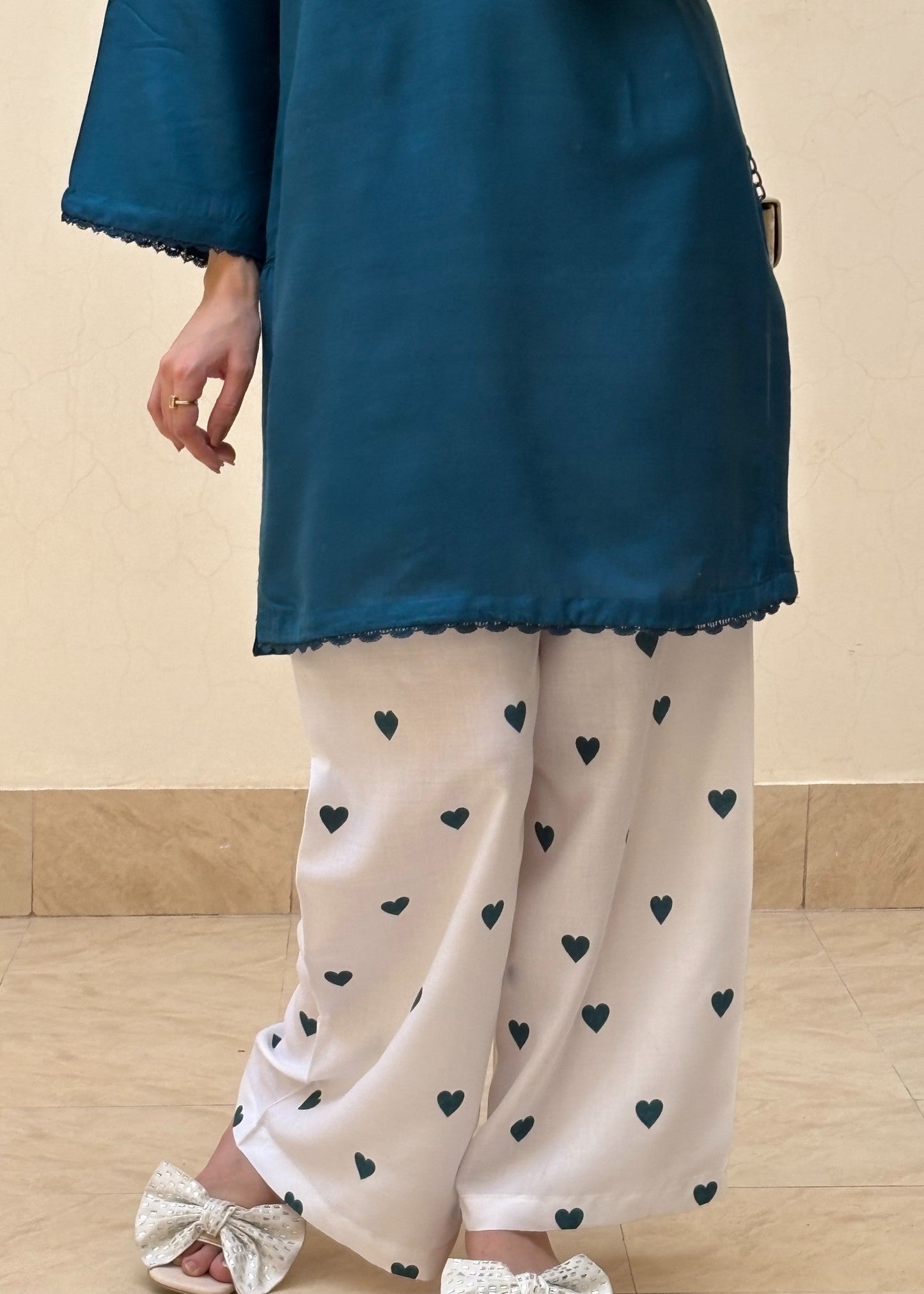Blue Heart 2-piece eastern suit by Tehzeeb Libas (view 4)