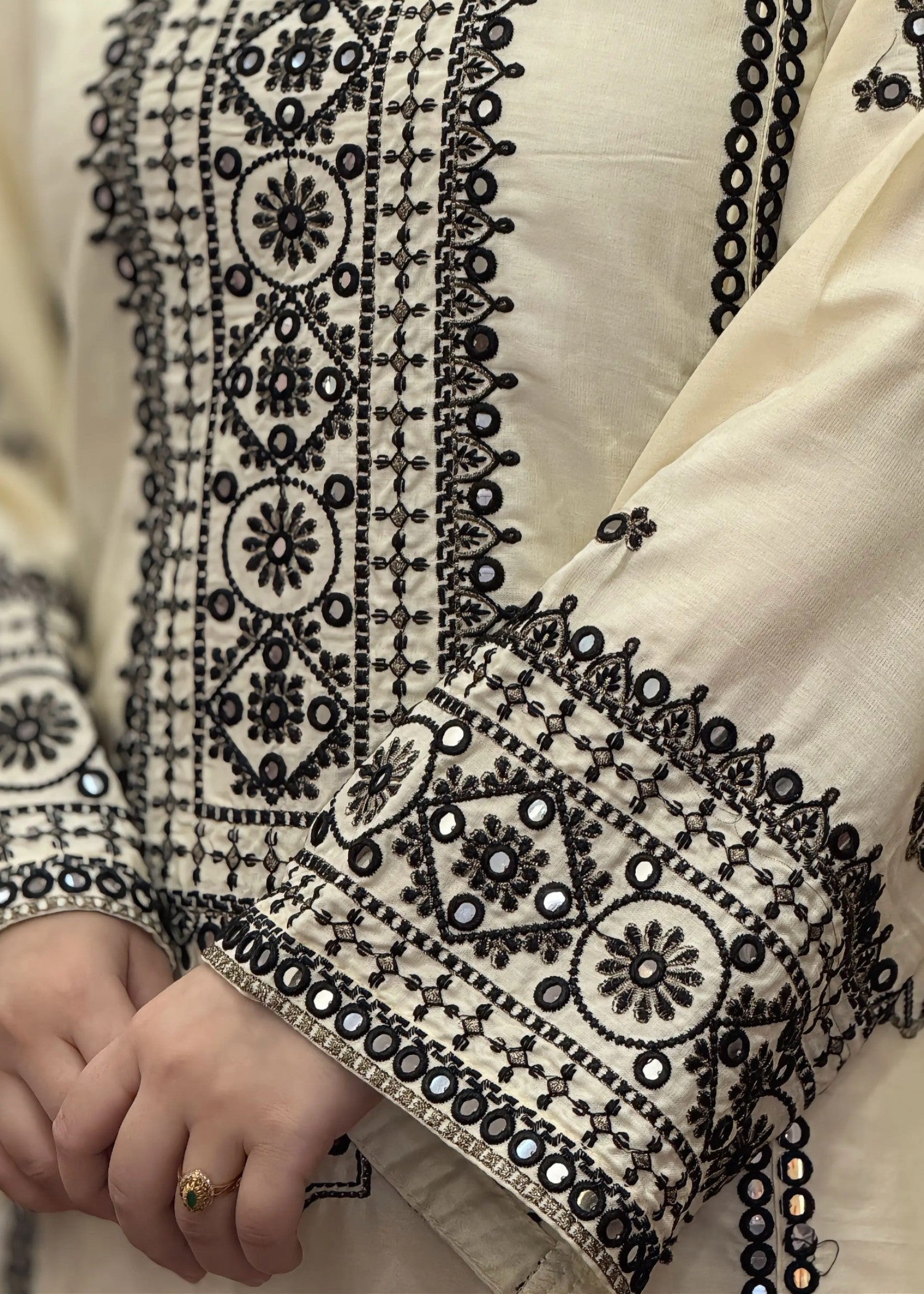 Miraak stitched eastern suit by Tehzeeb Libas (view 5)