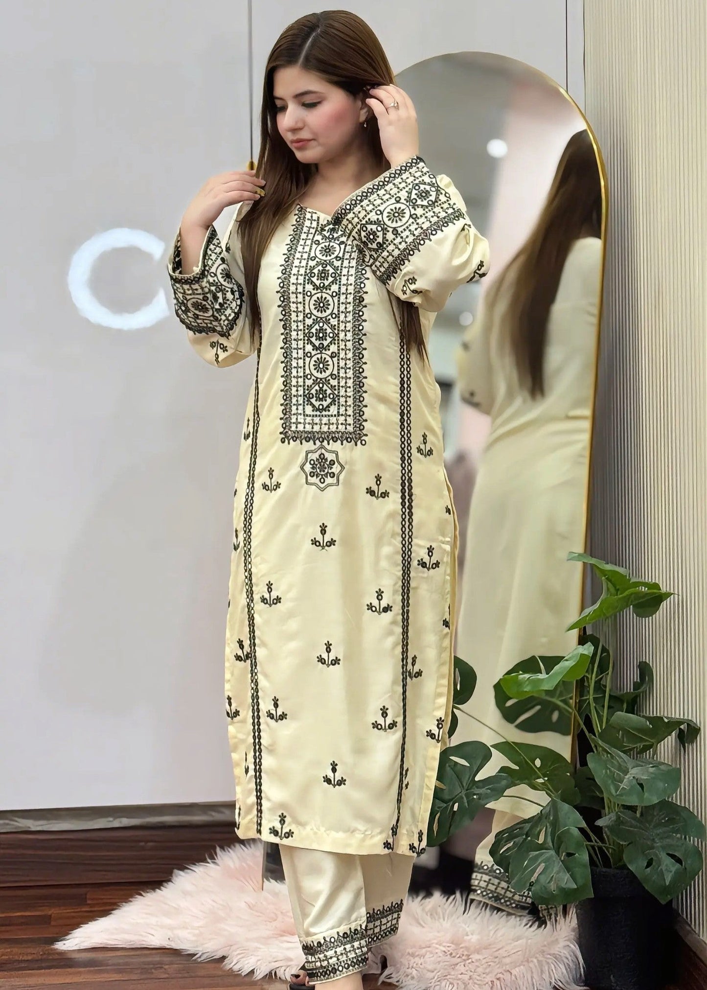 Miraak stitched eastern suit by Tehzeeb Libas (view 8)