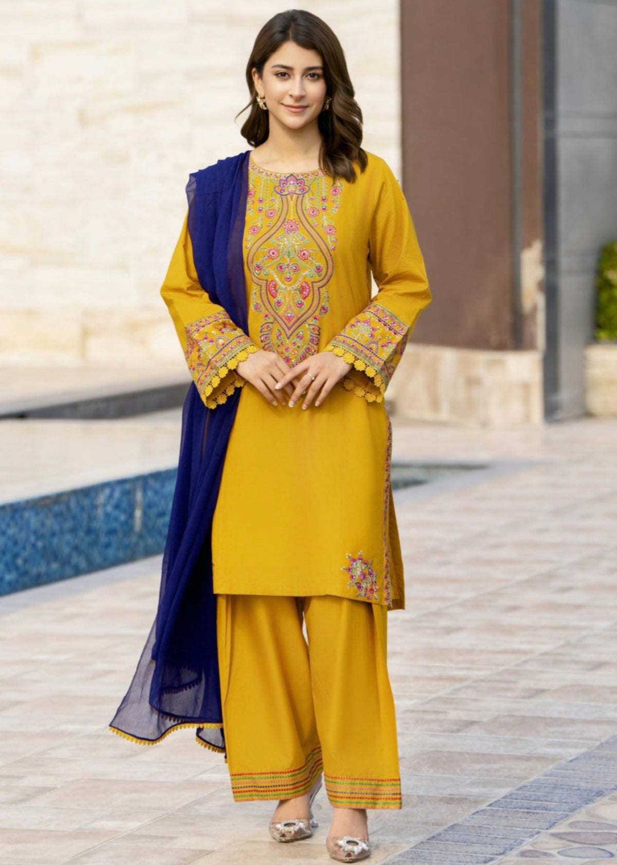 Rangreza stitched eastern suit by Tehzeeb Libas