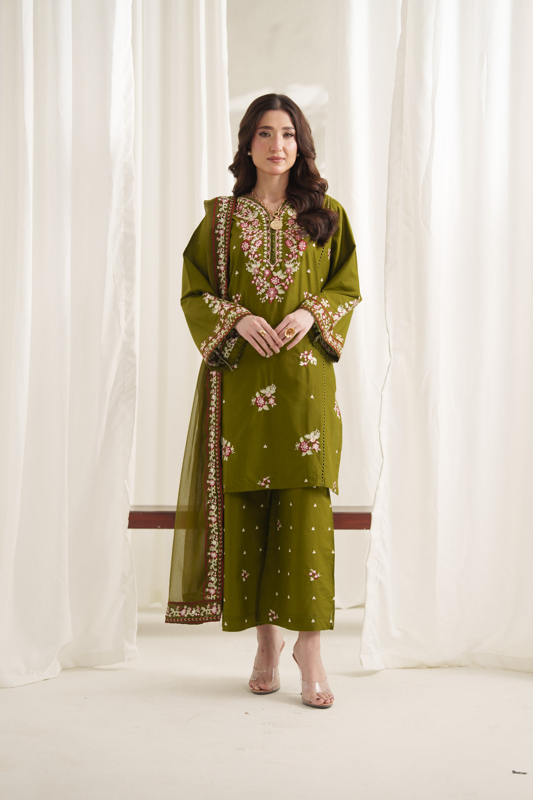 ANARKALI EMBROIDERED 3PC
