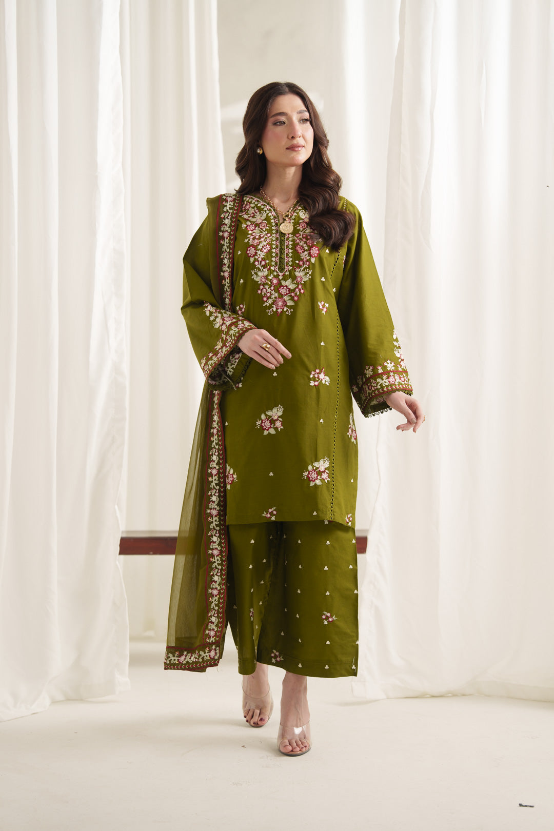 ANARKALI EMBROIDERED 3PC