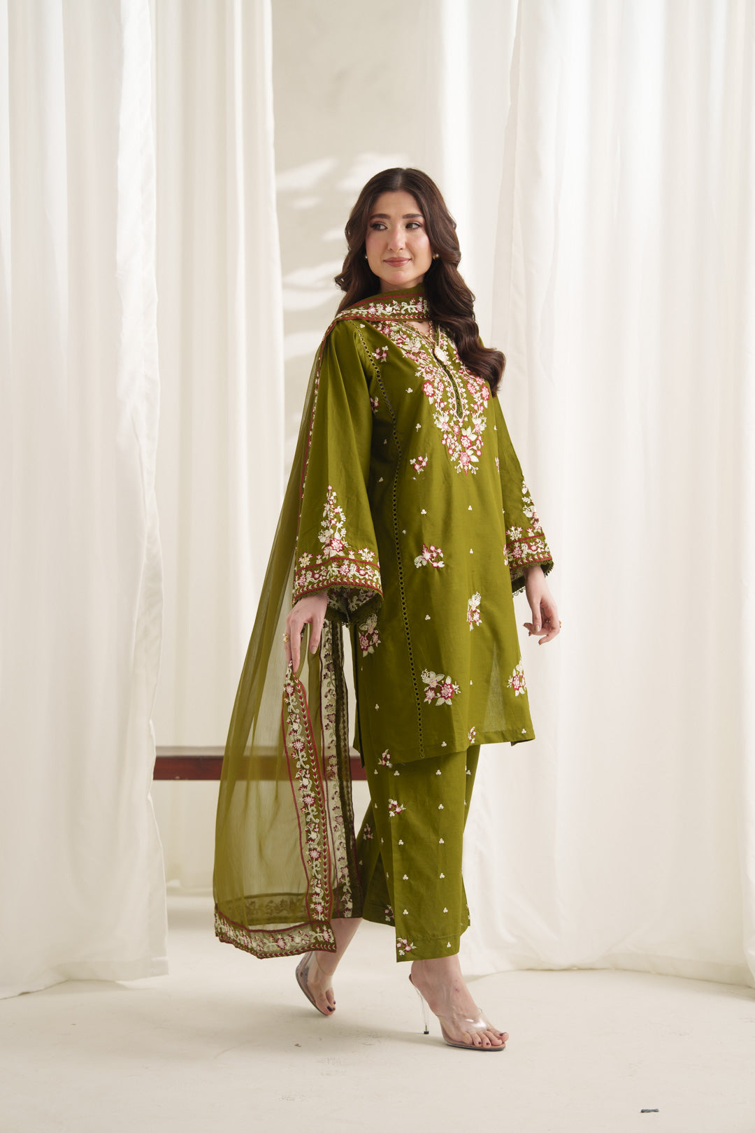 ANARKALI EMBROIDERED 3PC