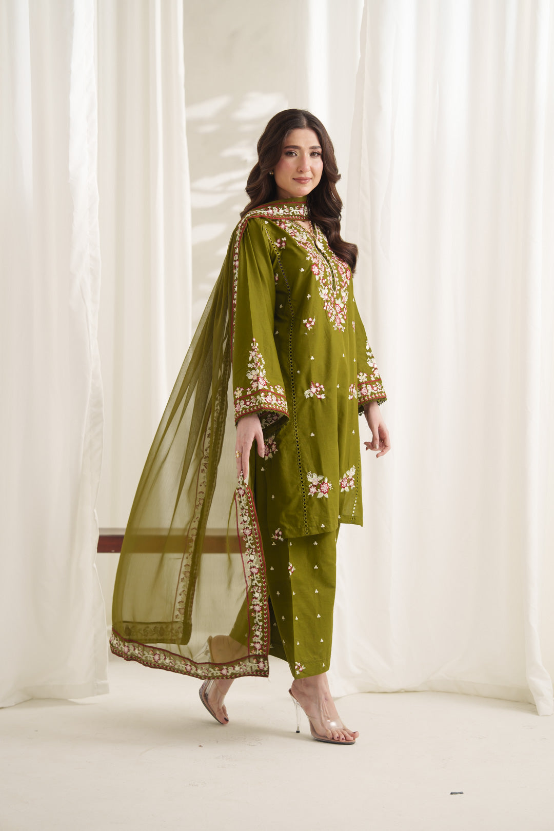 ANARKALI EMBROIDERED 3PC