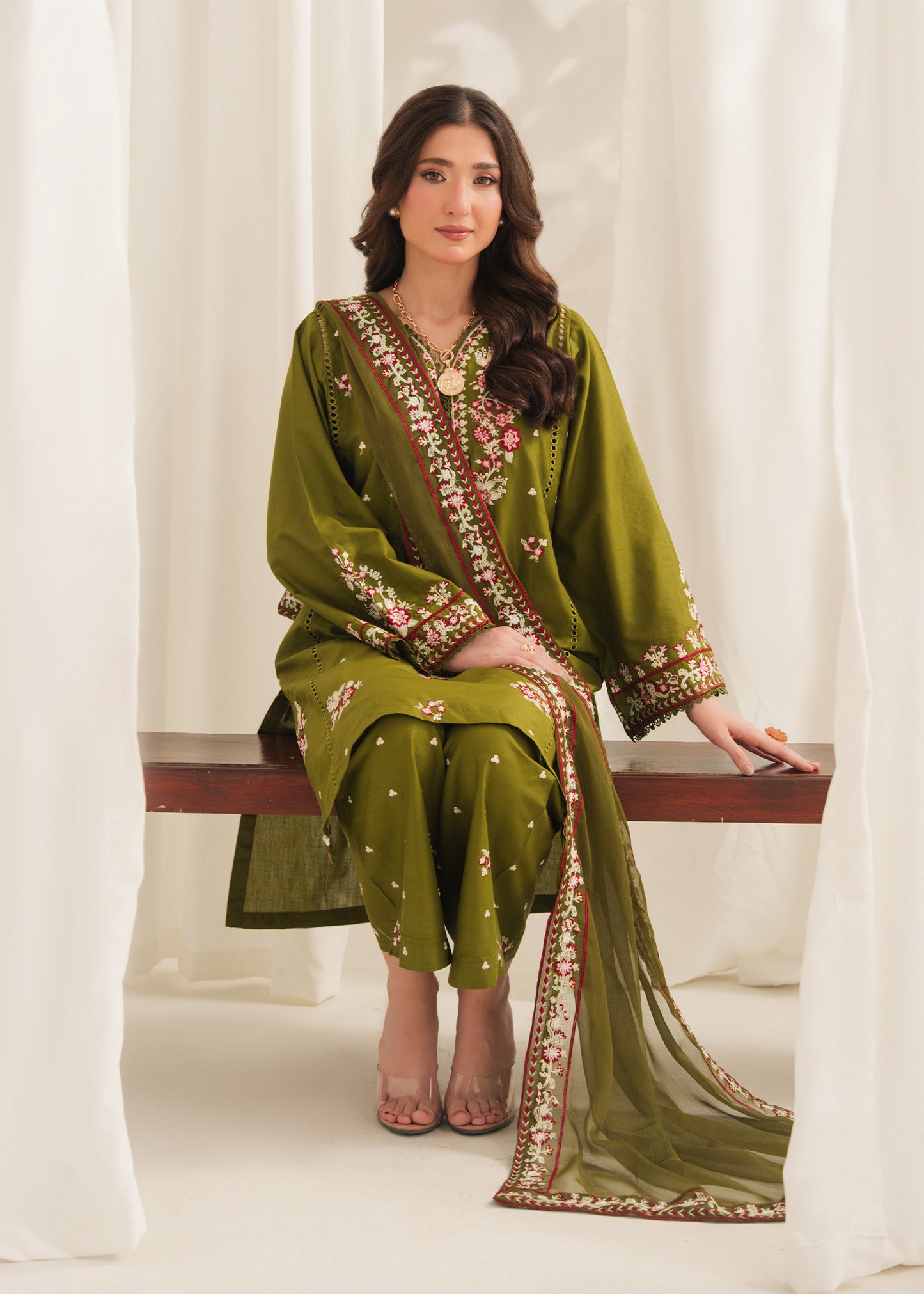ANARKALI EMBROIDERED 3PC