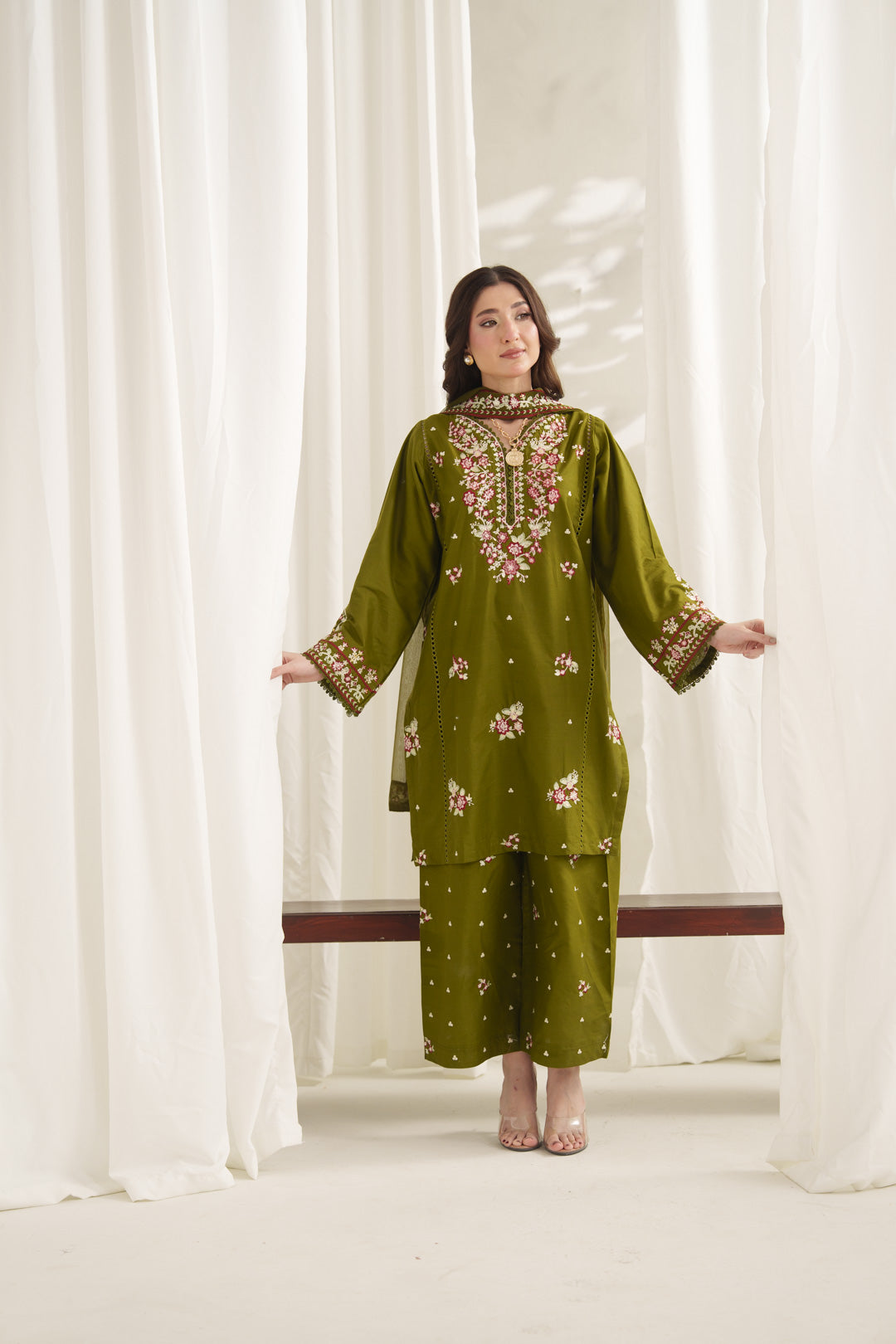 ANARKALI EMBROIDERED 3PC