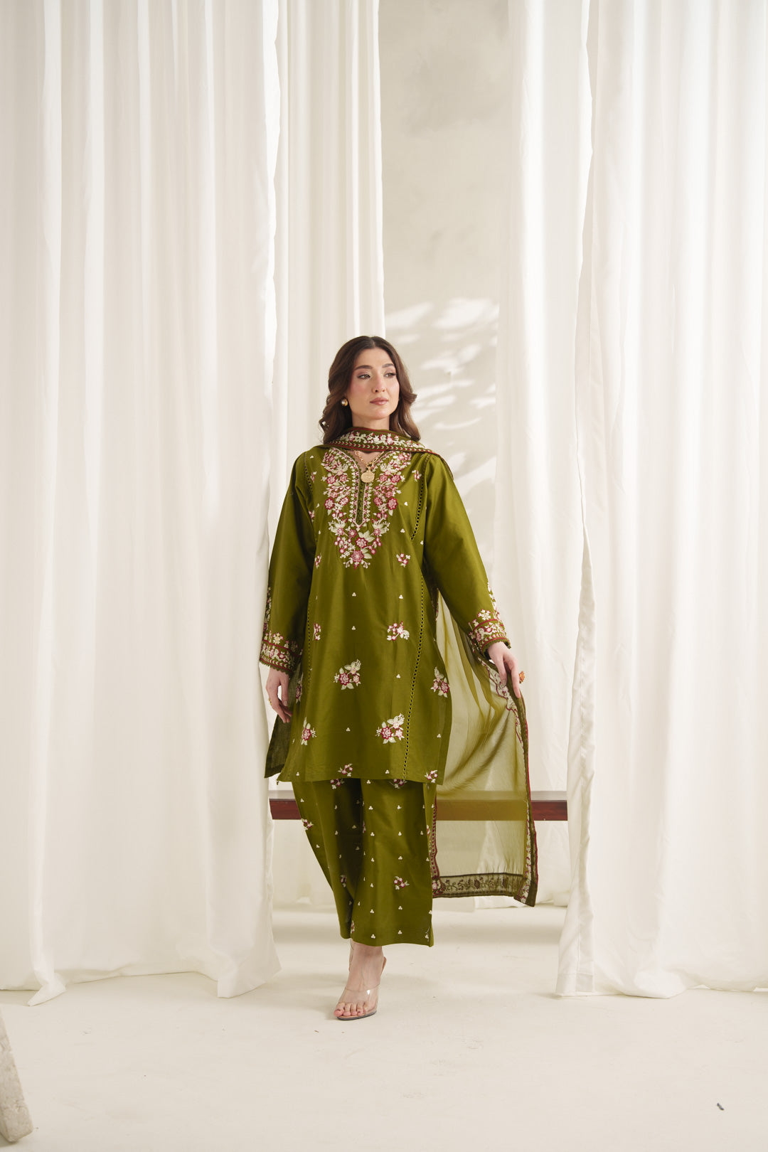 ANARKALI EMBROIDERED 3PC