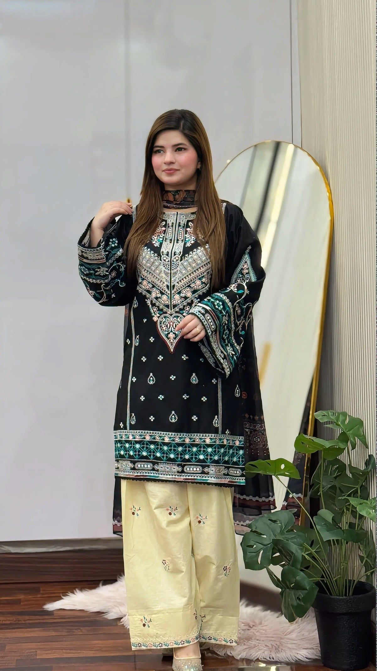 SAJJAL B EMBROIDERED 3PC
