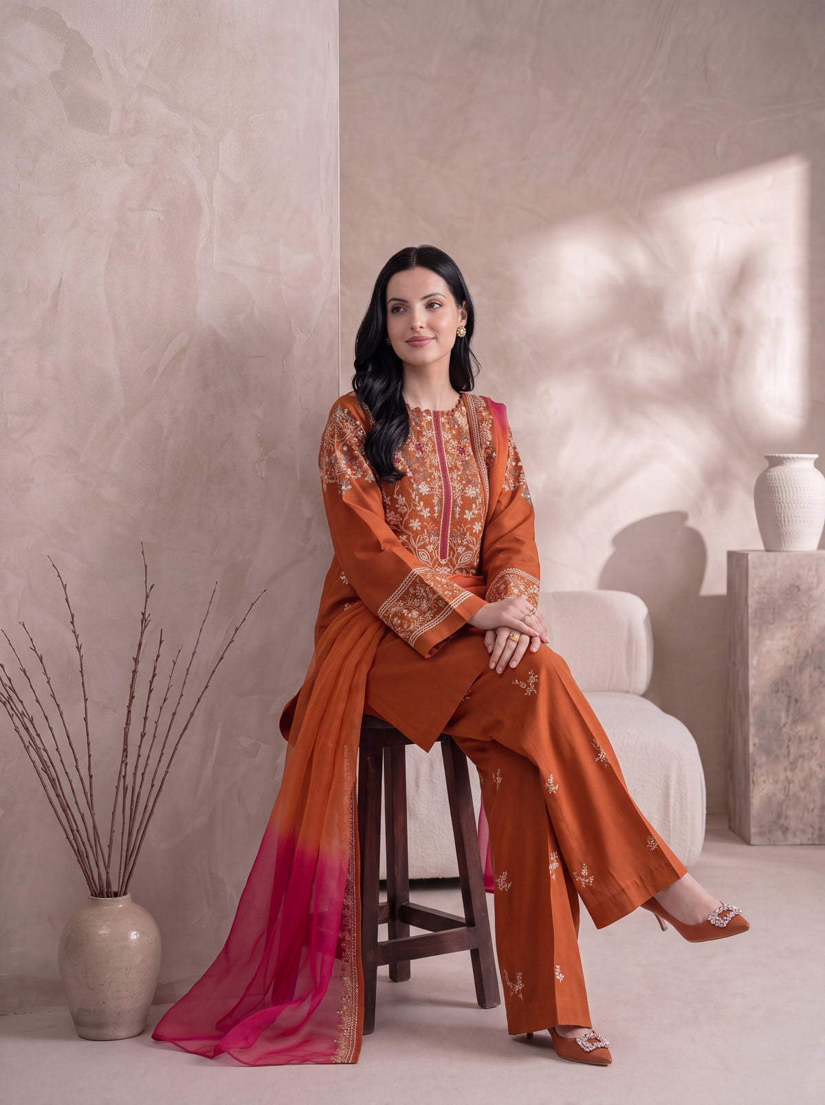 ROSHAAN EMBROIDED 3PC