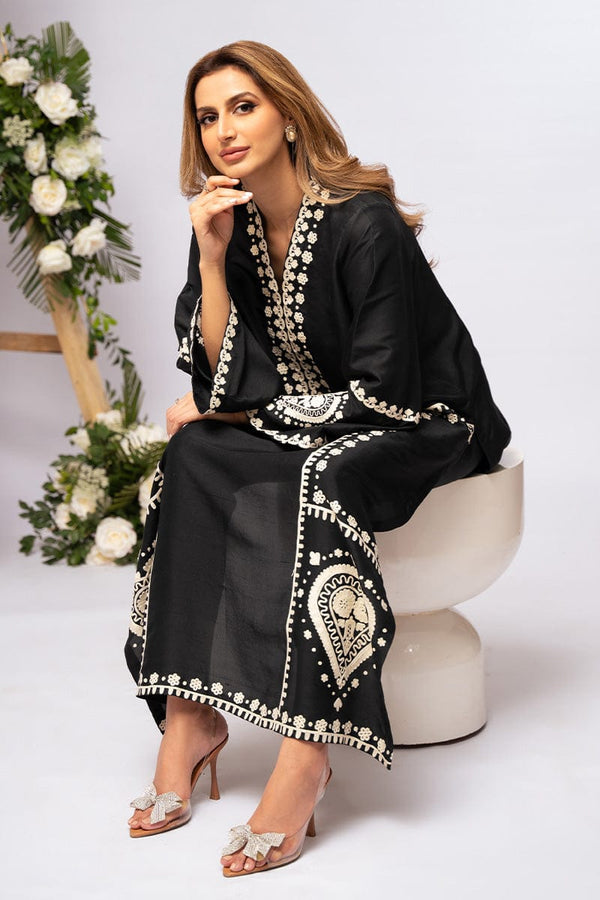 BLACK SPARKLE EMBROIDERY 2PC