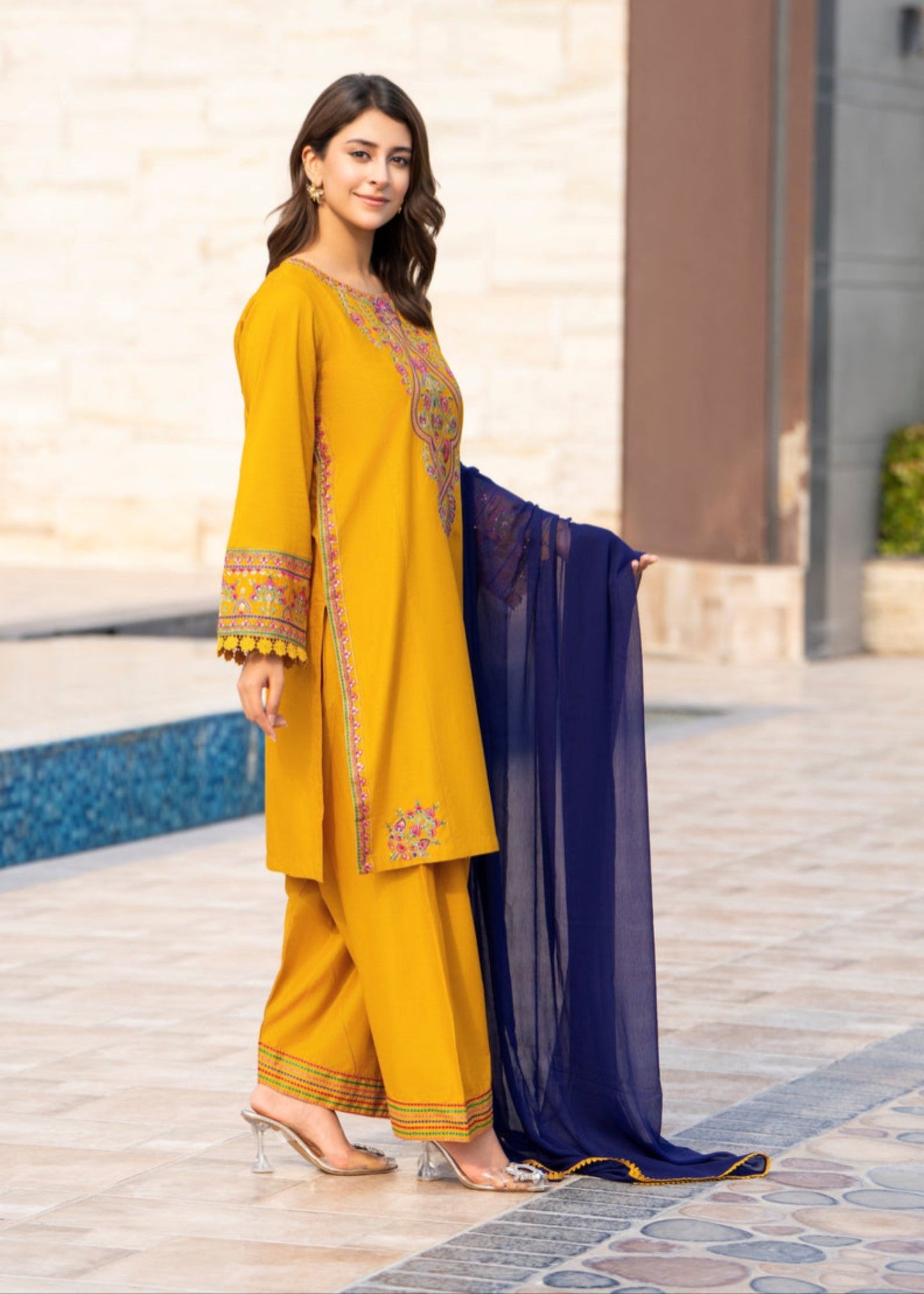 RANGREZA EMBROIDERED 3PC