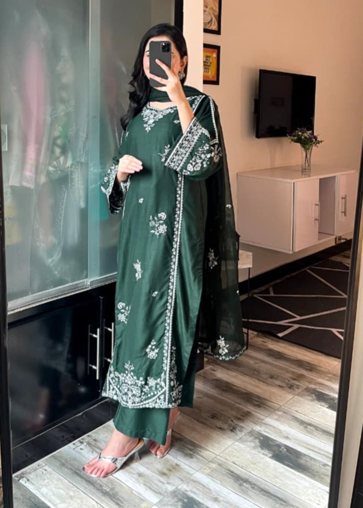 Grace embroidered 3-piece suit by Tehzeeb Libas
