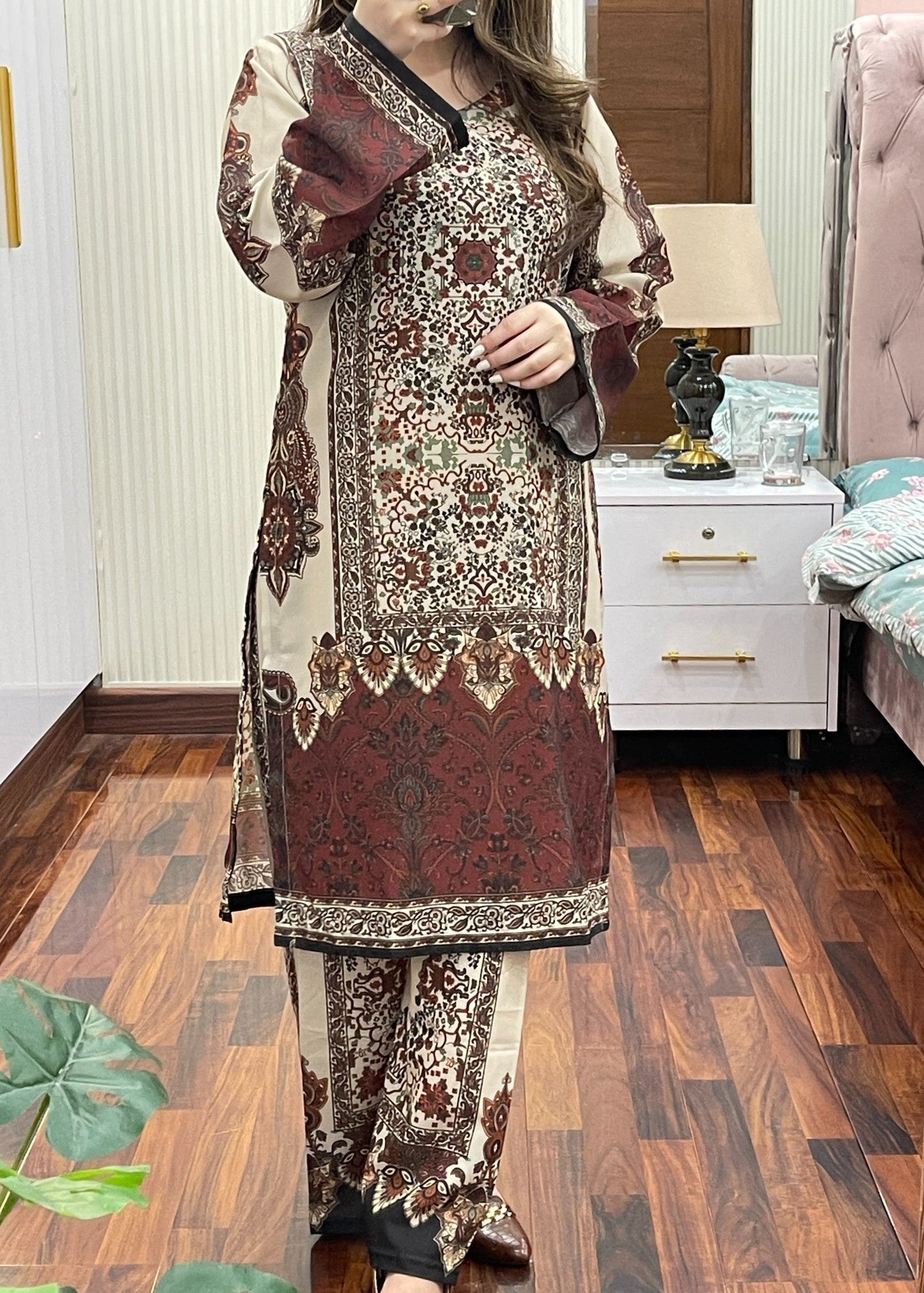 Brownie co-ord set by Tehzeeb Libas (view 2)