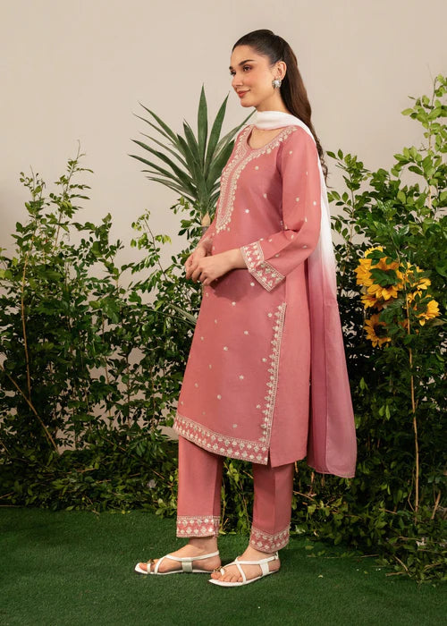 Barbie embroidered 3-piece suit by Tehzeeb Libas (view 3)