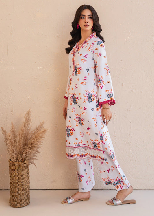 WHITE ELEGANCE EMBROIDERED 2PC