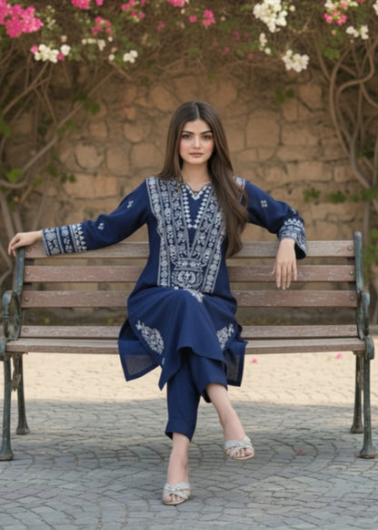 Desal embroidered 2-piece suit by Tehzeeb Libas (view 2)