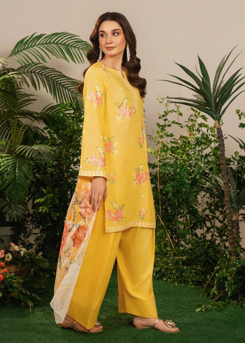 Yellow Sunflower 3-piece suit by Tehzeeb Libas (view 3)