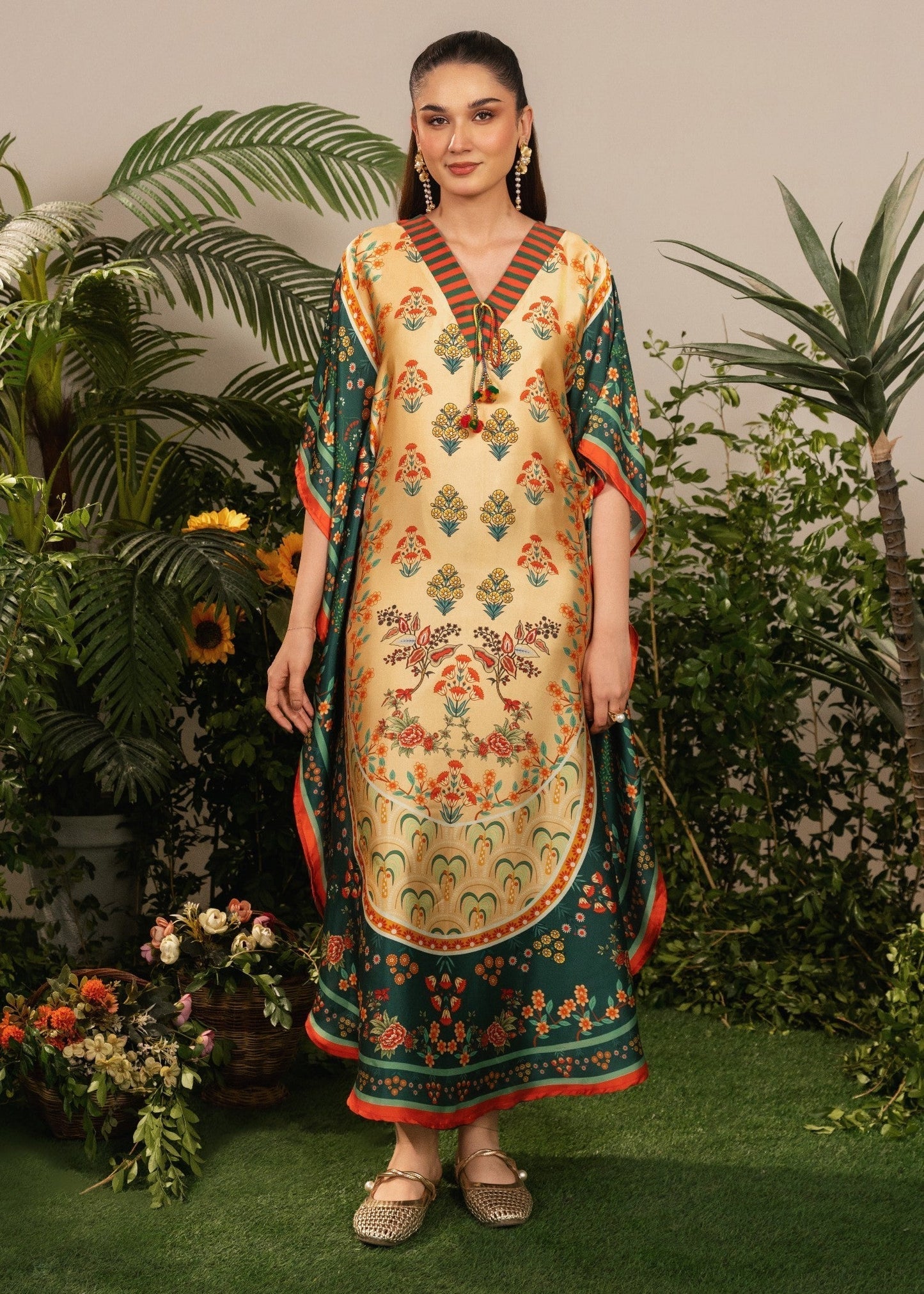 Buttercup kaftan by Tehzeeb Libas