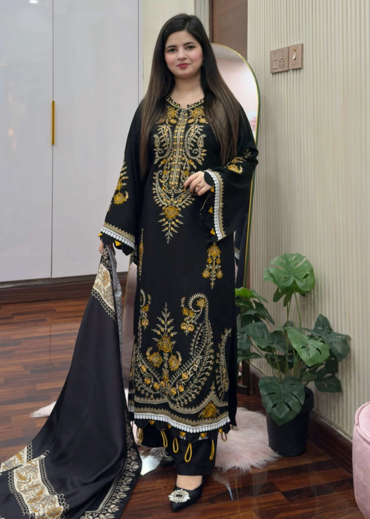 PAYAL EMBROIDERED 3PC WITH DUPATA