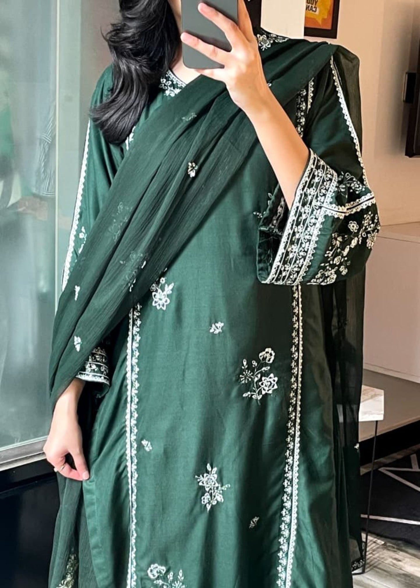 Grace embroidered 3-piece suit by Tehzeeb Libas (view 5)